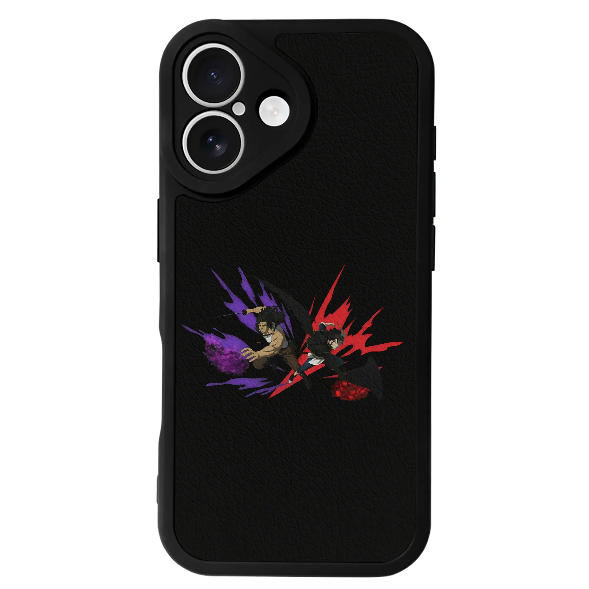 ブラッククローバー グッズ アスタ - IPhone 16シリーズ対応 ・ シリコンスマホケース ・ レザー調 ・ 高精度フィット ・ 耐衝撃 ・ ワイヤレス充電対応 ・ 精密カット